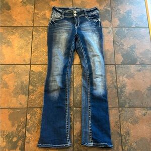 Wallflower Women's Dark Blue Boot Cut Jeans